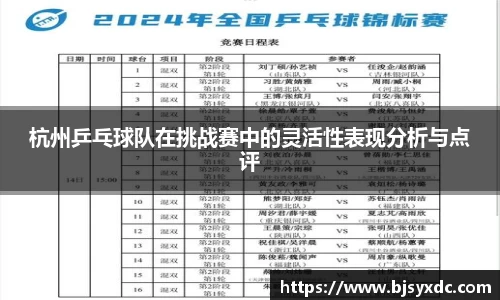 杭州乒乓球队在挑战赛中的灵活性表现分析与点评
