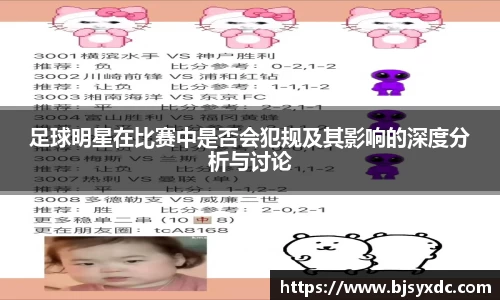 足球明星在比赛中是否会犯规及其影响的深度分析与讨论